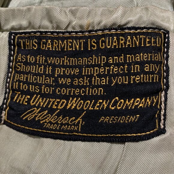 THE UNITED WOOLEN COMPANY VINTAGE TRENCH COATS SIZE L/XL - Picture 15 of 15